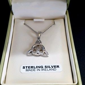 Sterling silver Celtic Trinity knot necklace